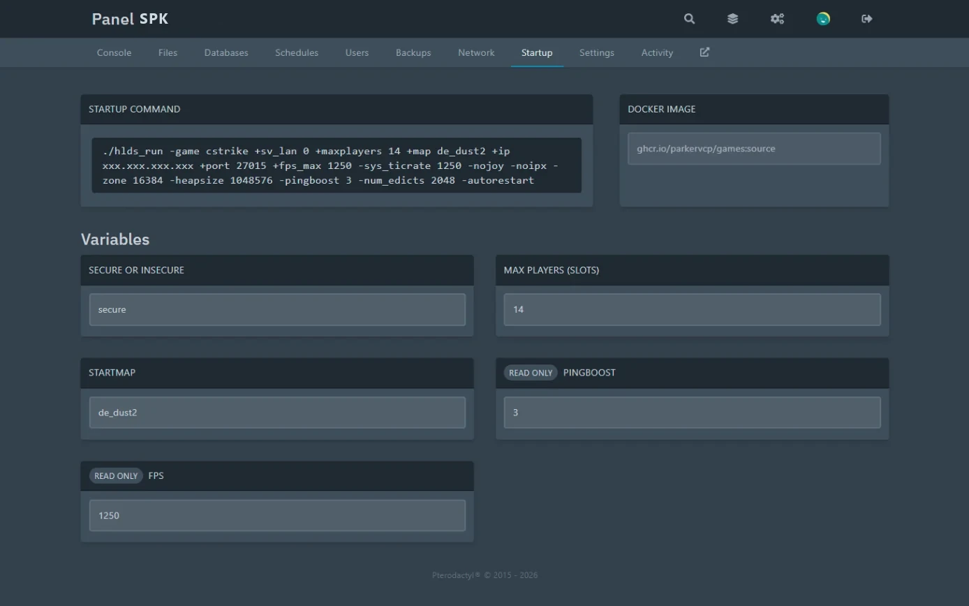 Counter-Strike 1.6 servers - Startup settings
